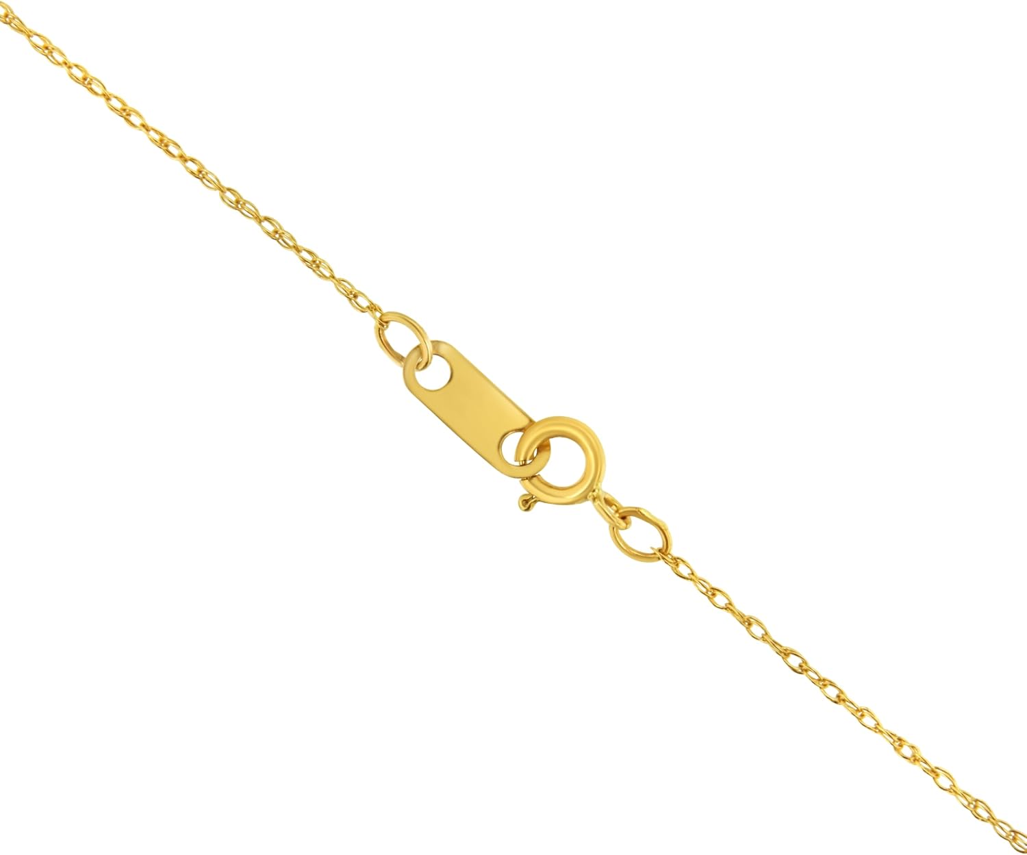 Solid 10K White, Rose or Yellow Gold 1/2 mm Slim and Dainty Rope Chain Necklace, Unisex Chain - Choice of Size and Color