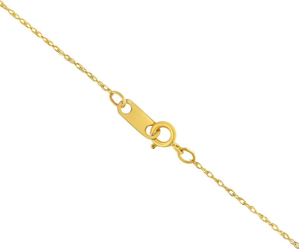 Solid 10K White, Rose or Yellow Gold 1/2 mm Slim and Dainty Rope Chain Necklace, Unisex Chain - Choice of Size and Color
