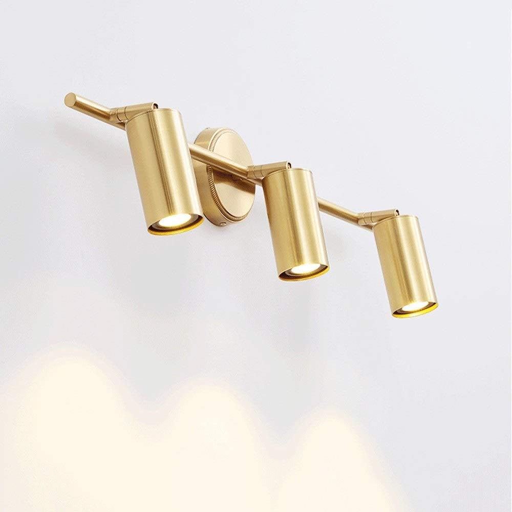 Wall Mounted Light LED 7W Adjustable Modern Wall Lamp Sconce Nordic Rotatable 360° H65 Copper Wall Spotlight Indoor Lights Lighting Fixture for Bedroom Bathroom Toilet Dressing Table Reading Lig