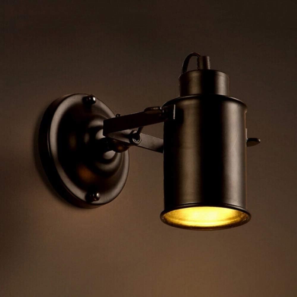 Fashion Spotlight Retro Industrial Wind Industrial Plug in Wall Sconces Wall Lamp Black Metal Shade Wall Light Fixtures E27 Base for Restaurant/bar/Study/Front Mirror Indoor and Outdoor
