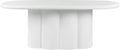 Tov Furniture Elika White Faux Plaster Oval Dining Table