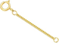 10k Real Gold 1'/1.5'/2'/3'/4' Necklace Extender Chain, Durable Strong Removable Gold Chain Extender, 10k Gold Adjustable Extension Chain for Necklace Bracelet Anklet