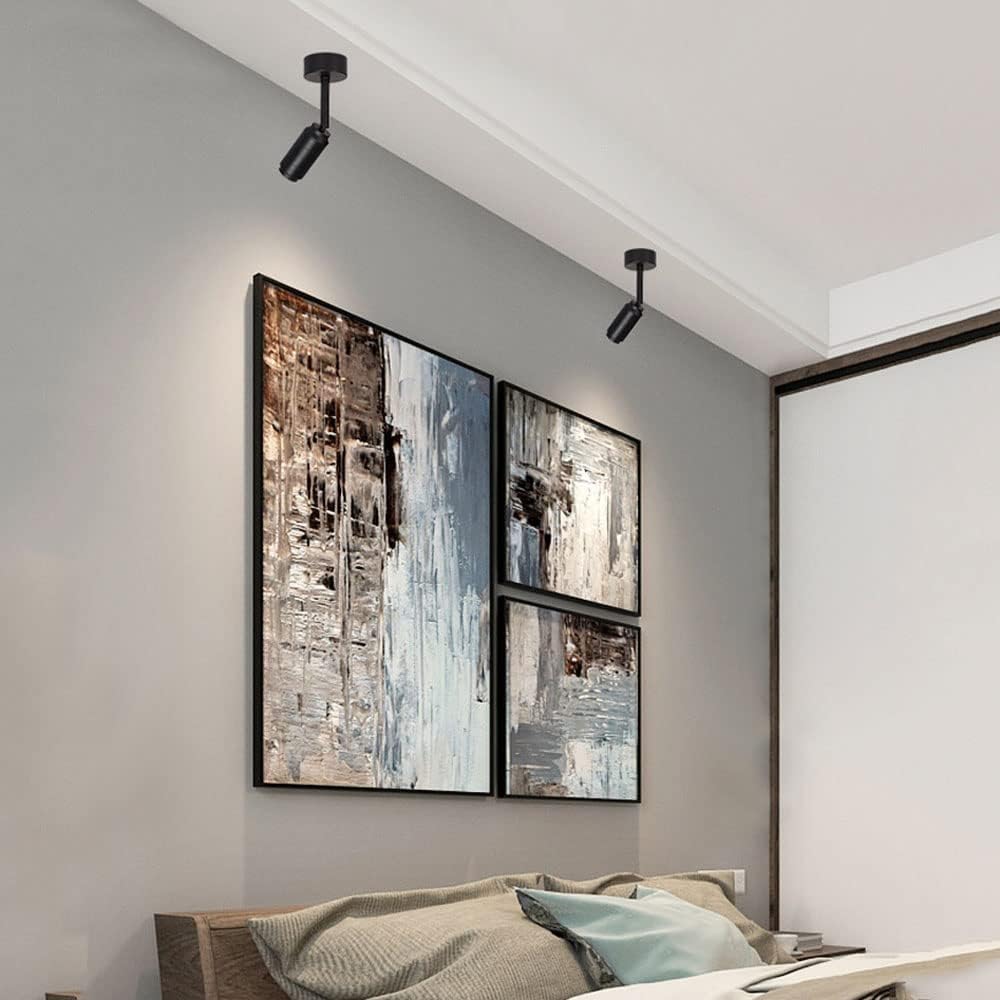 Adjustable LED Ceiling Spotlight - Indoor Mounted Accent Light for Living Room, Gallery, and Corridor