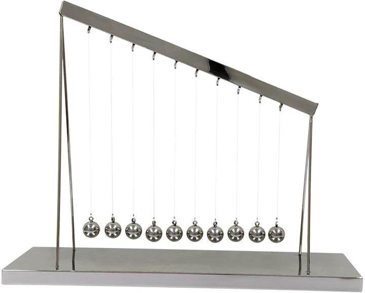 10 Beads Newtons Cradle Balance Balls, Science Physics Gadget Desktop Decoration Kinetic Motion Toy, Home Office Ornaments Desk Gadgets Gift, for Home and Office
