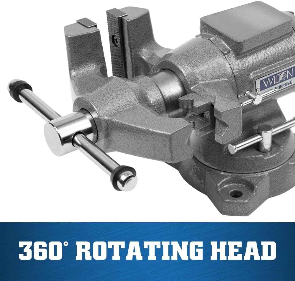 Wilton Multi-Purpose Bench Vise, 4-1/2' Width, 4-1/4' Max Jaw Opening, 2-1/4' Throat (Model 450P)