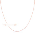 Floreo 14k Rose Gold Double Extendable Solid Diamond Cut Cable Chain Adjustable Necklace, 16' - 17' - 18 Inch