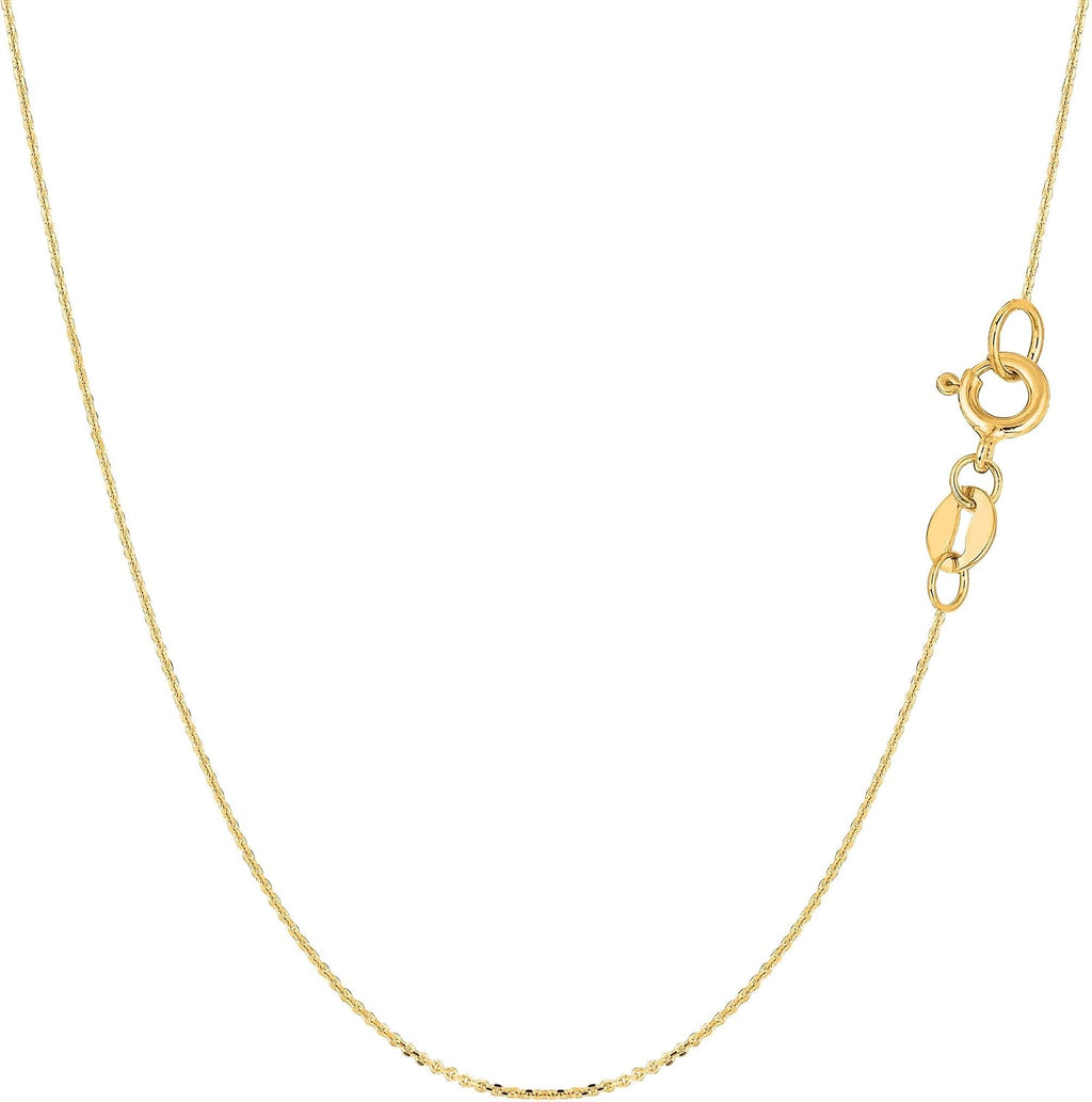 Jewelry Affairs 14k Yellow Gold Cable Link Chain Necklace, 0.6mm