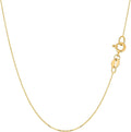 Jewelry Affairs 14k Yellow Gold Cable Link Chain Necklace, 0.6mm