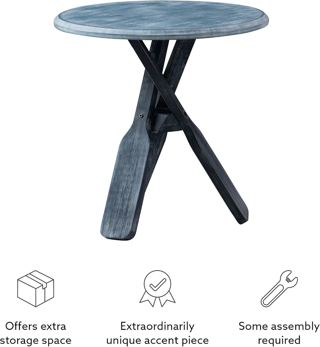 Powell Oakley Blue & Grey Oar Accent Table