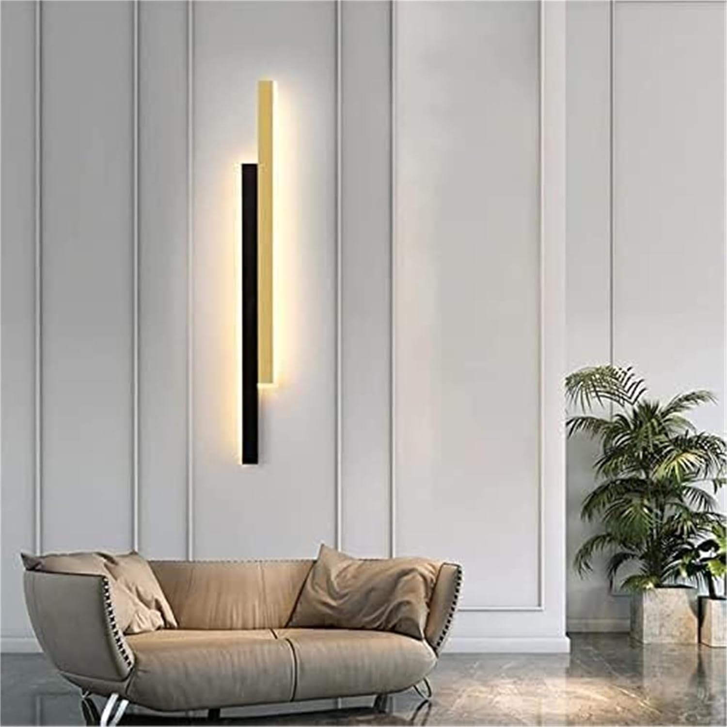 Internal Wall Lights Modern LED Dimmable Sconcesing Indoor Spotlight d Long Strip Black Up Down Aluminium Wall Lamp Bedside Lamp Decoration Light for Bedroom Living Room Corridor Stairs 60cm 36W