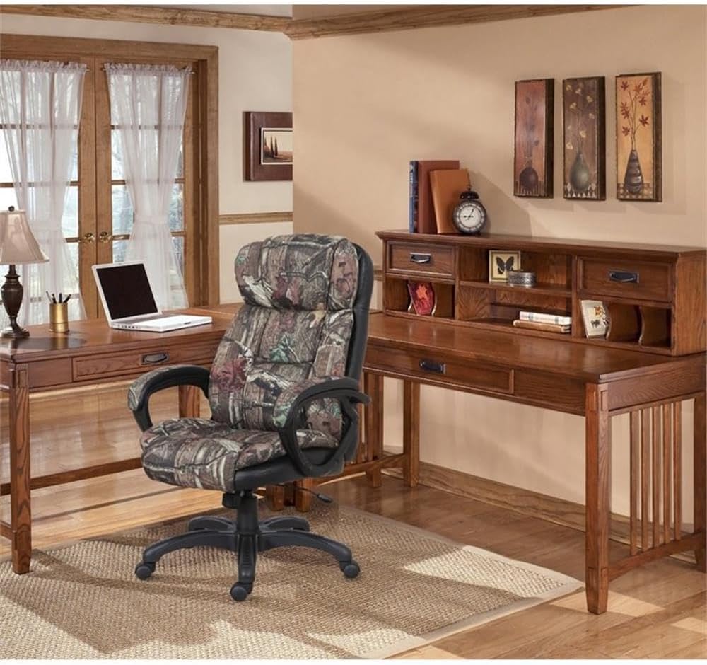 OS Home and Office Furniture 45.25' Fabric Executive Chair in Mossy Oak/Black