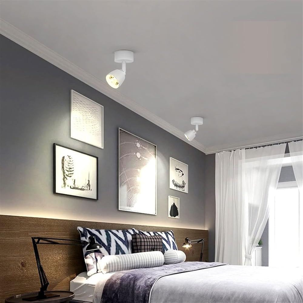 LED Three-Color dimming Surface Mounted Spotlight Indoor Directional Aent Light Monopoint Sconce Modern Mini Spot Lighting for Living Room Kitchen Gallery
