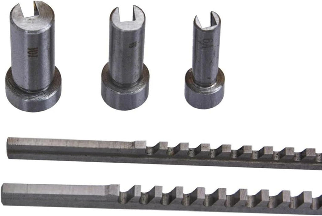 HSS Keyway Broach Set 6pcs 2mm 3mm Broaches 6/8/10 Collared Bushings with Shims CNC Cutting Tools Industrial Tools