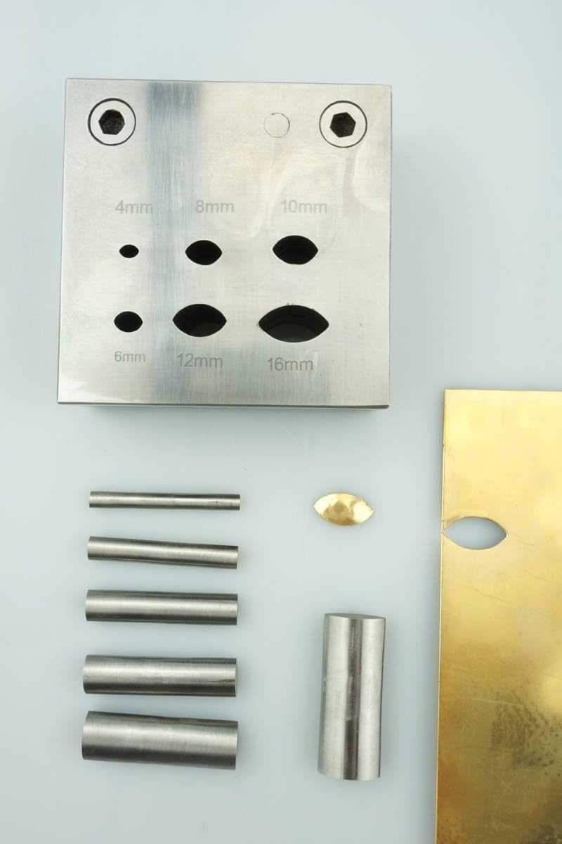 SE Disc Cutter with 6 Eye Shape Punches Set, 4 to 18mm