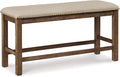 Signature Design by Ashley Morriville Counter Height Upholstered Dining Room Bench, Brown