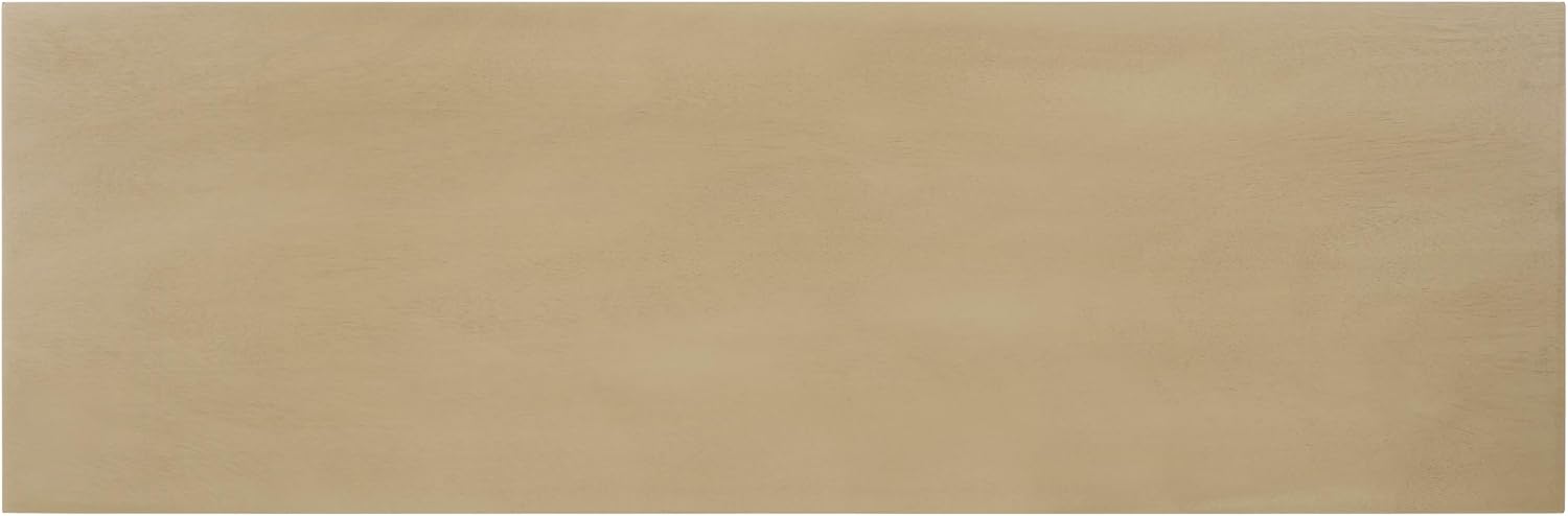 SAFAVIEH Home Collection – Neha Natural Brown Solid Wood Console Table, Scalloped Apron Entryway & Living Room Accent (CNS5749B)