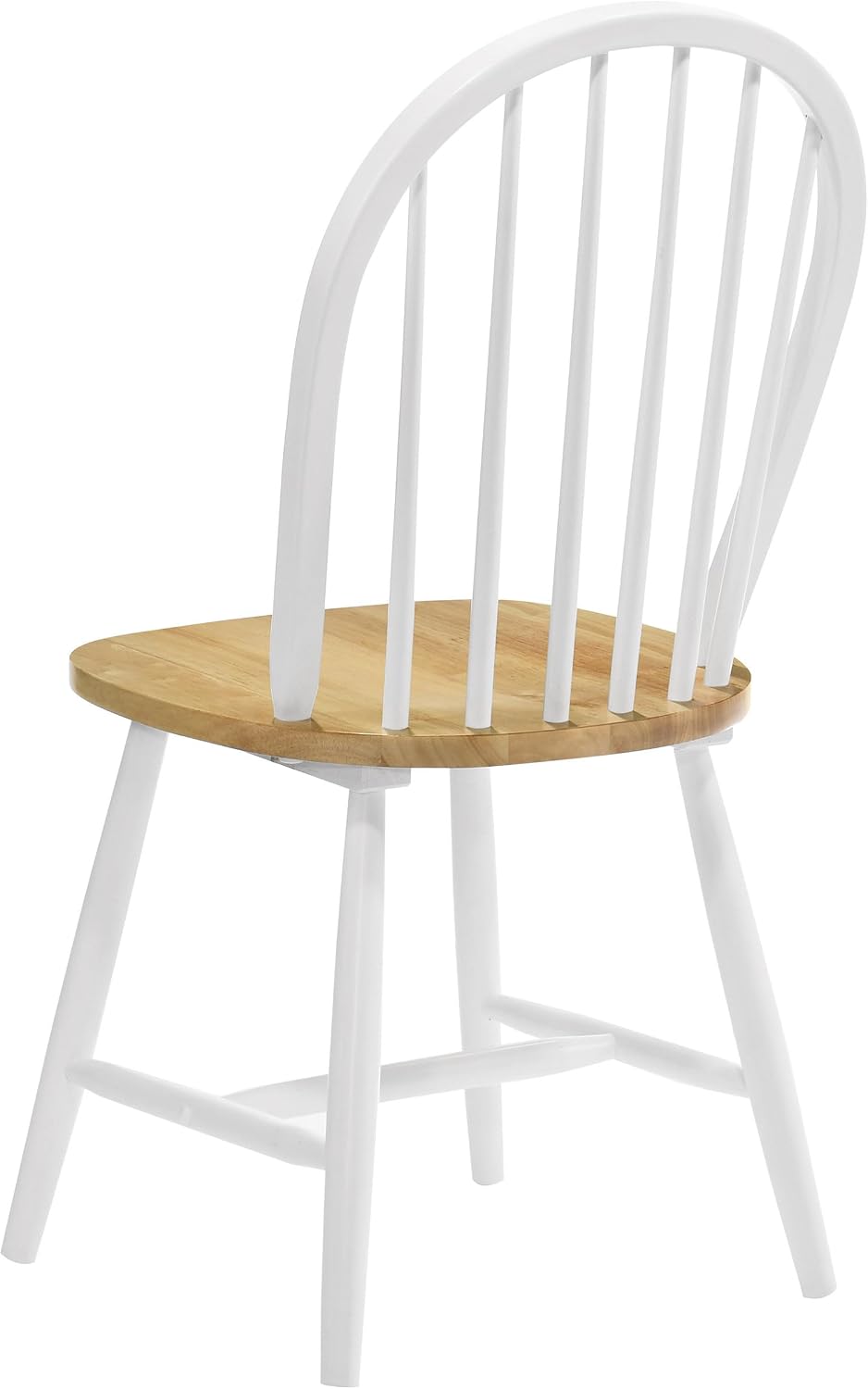 Coaster Home Furnishings - Allison - Wood - 5-Piece Round Drop-Leaf Dining Table Set - Extendable Round Table with Windsor Spindle Back Wooden Dining Chairs - Dining Room - Natural and White - 4241-S5