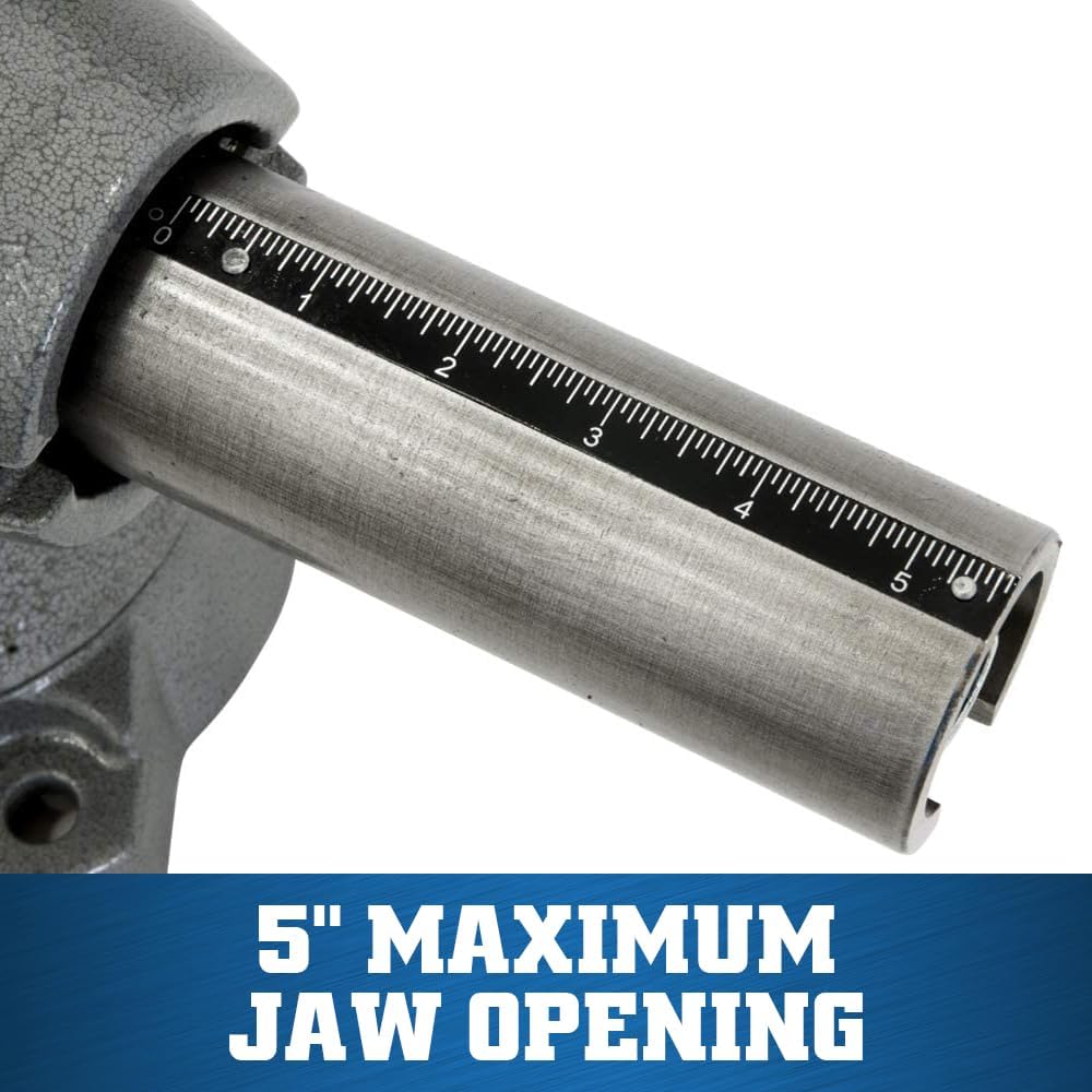 Wilton Multi-Purpose Bench Vise, 5-1/2' Jaw Width, 5' Max Jaw Opening, 2-3/4' Throat (Model 550P)