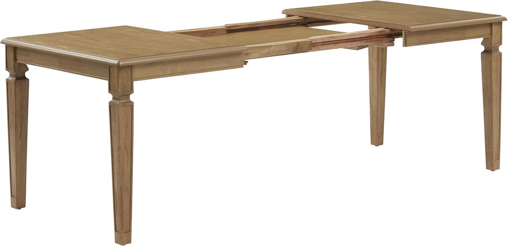 Crosley Furniture Katia Traditional Wood Dining Room Table with Leaf Extension, Kitchen Tables, Driftwood
