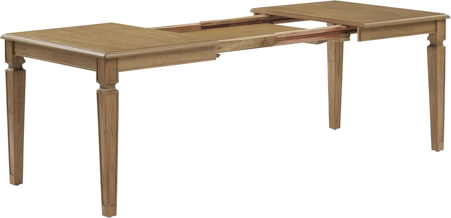 Crosley Furniture Katia Traditional Wood Dining Room Table with Leaf Extension, Kitchen Tables, Driftwood