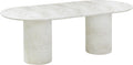 Tov Furniture Brut Indoor/Outdoor Concrete Dining Table (White Marble)