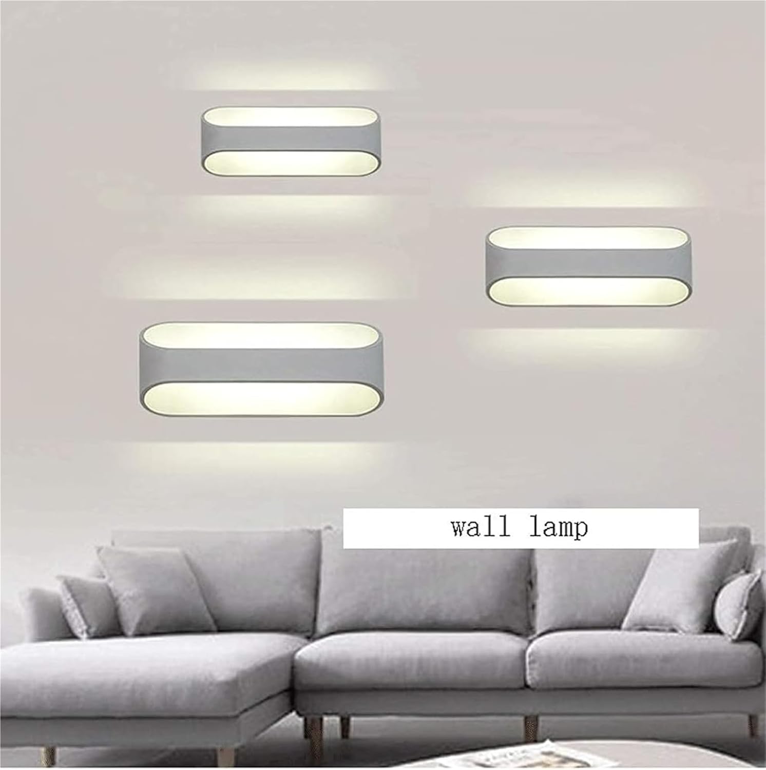 Wall Lamp Led Wall Sconce Modern Wall Lamp up and Down Lighting Fixtures Aluminum Spotlights Indoor Sconces for Living Room Bedroom Hallway Double Bevel White Metal Wall Light/3000K-L16Cm(6000K,L25Cm)