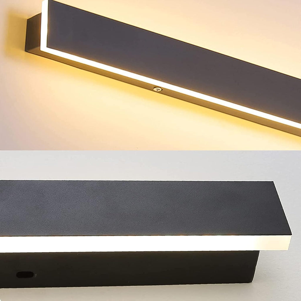Led Dimmable Wall Lights with Remote Control Lamp Indoor Outside Porch Garden Light Sconces Long Strip Spotlight Lighting zwart (60) (30 One Size) (30cm One Size)