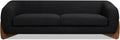 Jennifer Taylor Home Alpine 90.5' Modern Scandinavian Minimalist Round Arm Sherpa Sofa