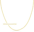 Floreo 14k Yellow Gold Double Extendable Solid Diamond Cut Cable Chain Adjustable Necklace, 16' - 17' - 18 Inch
