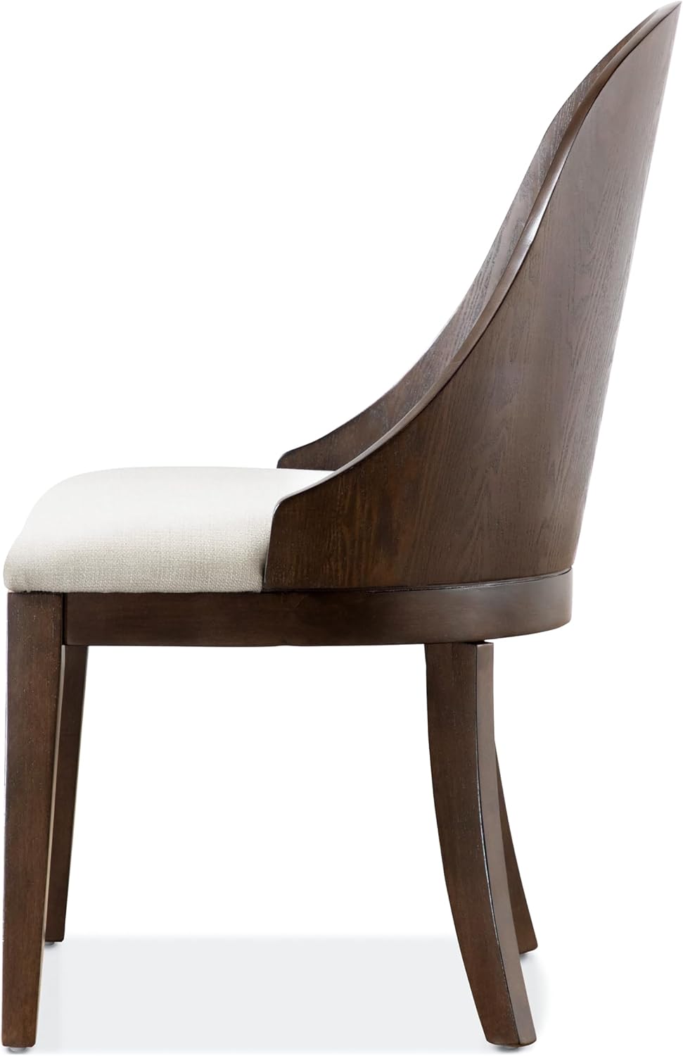 Furniture of America Goddard Modern Solid Wood Brown Dining Chairs Set of 2, Comfortable Upholstered Seating for Home, Kitchen, Living Room, Dark Walnut