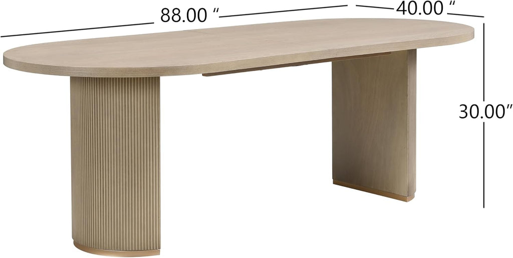 Christopher Knight Home Ebany 7 Piece Wooden Dining Set for 6, Dining Table and Chairs Set, Oval Kitchen Table for 6, Curved Back Armchairs, Restaurant Furniture Set with 6 Armchairs, Beige+Light Ash