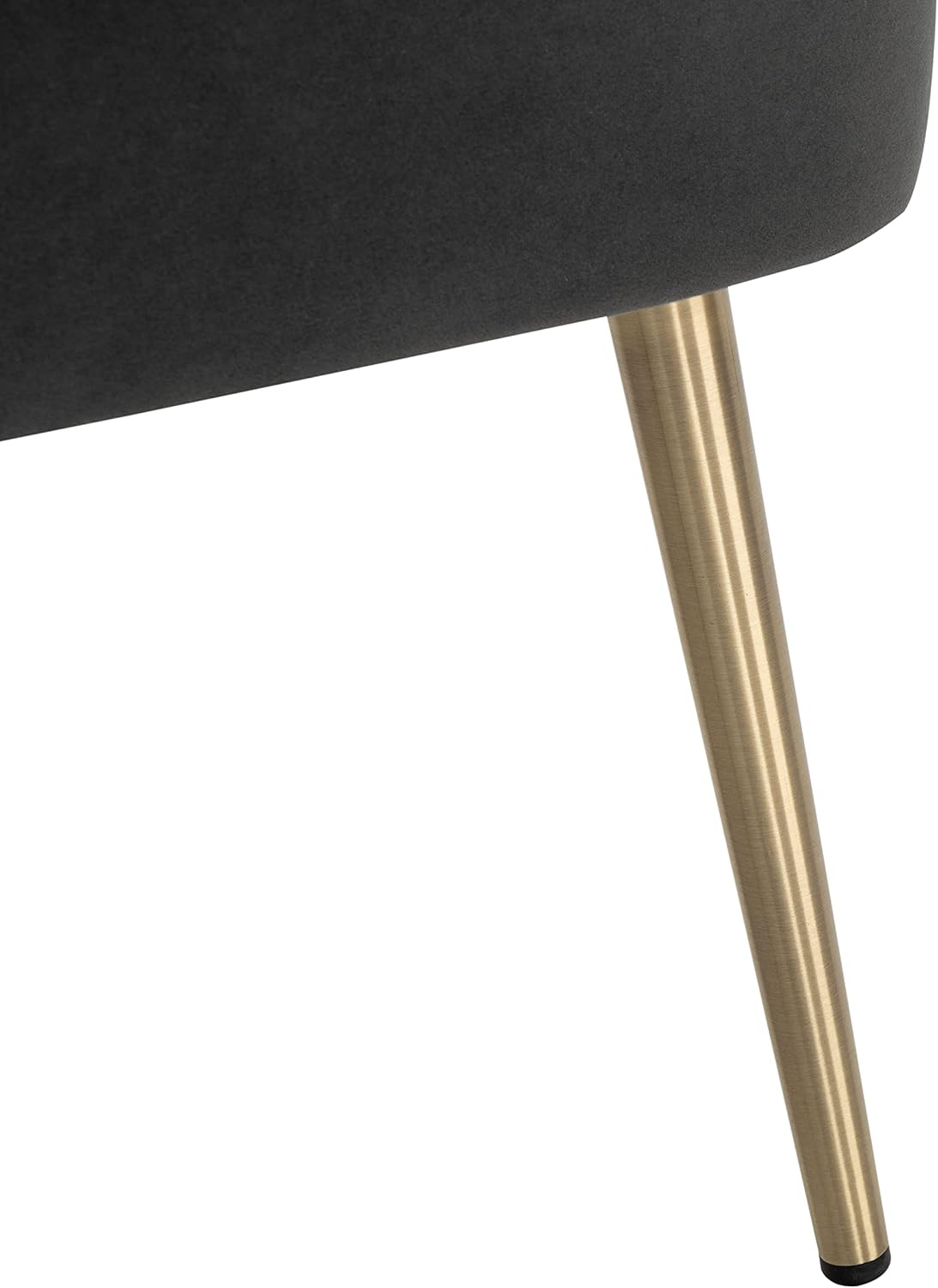 SAFAVIEH Home Collection Dublyn Black Velvet/Gold Accent Chair