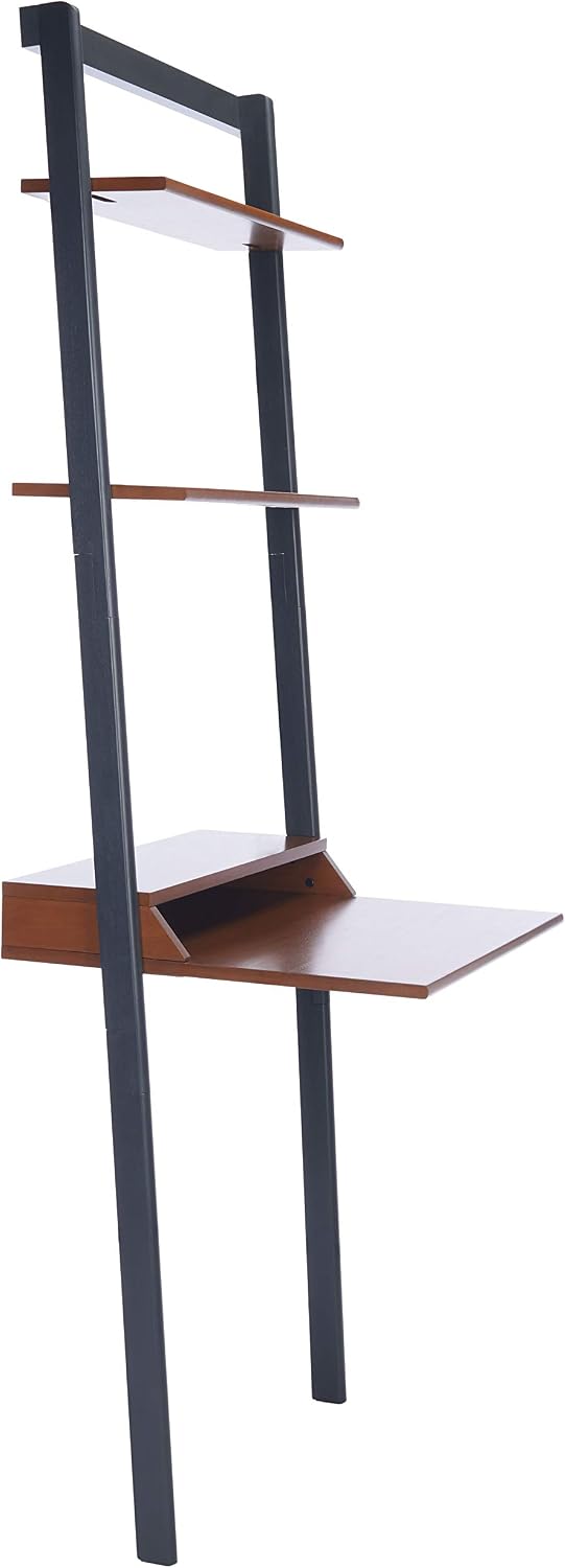 Safavieh Home Collection Pamella Honey Brown and Charcoal 2-Shelf Leaning Desk