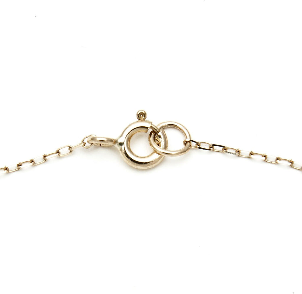Belacqua Cultured Freshwater Pearl Station Necklace in 10K White or Yellow Gold,Size 6MM-7MM, 18 Inches Dainty Cable Chain, Real Jewelry for Women, Gift Box Included