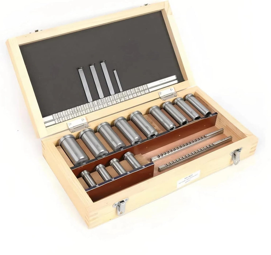 Keyway Cutting Tool 22pcs Keyway Broach Set Bushing Shim Set 12-30 HSS Keyway Tool knife for CNC Machine for CNC Cutting Machine Too