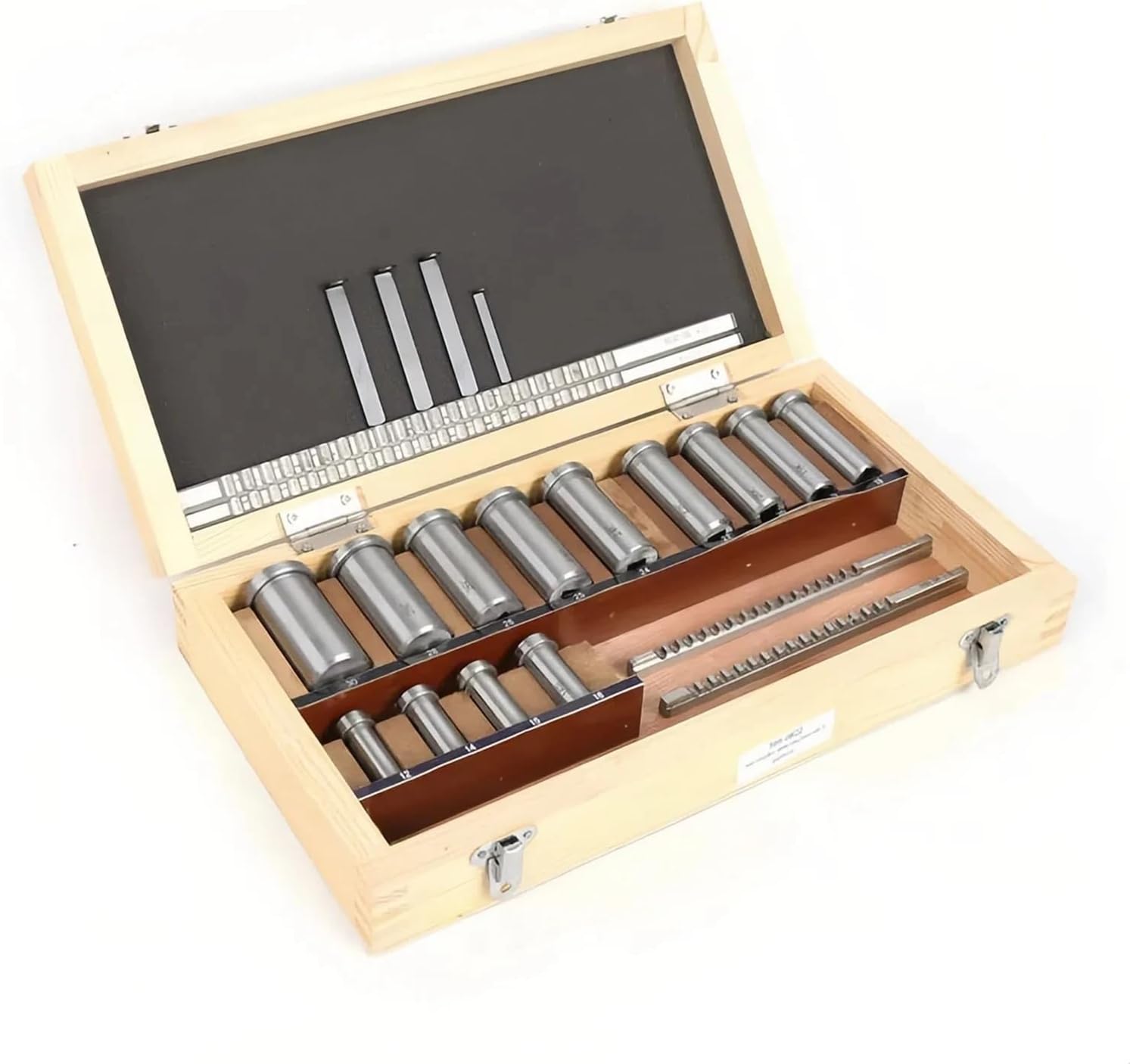 Keyway Cutting Tool 22pcs Keyway Broach Set Bushing Shim Set 12-30 HSS Keyway Tool knife for CNC Machine for CNC Cutting Machine Too