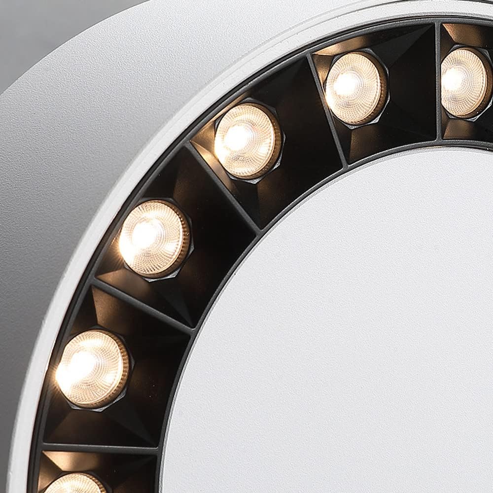 Led Ceiling Spotlight Indoor Mini Surface Monopoint Light Fixture, Cylinder Ceiling Downlight Aluminum Directional Spotlights for Living Room Bedroom Corridor Kitchen/Svart6000K/12W