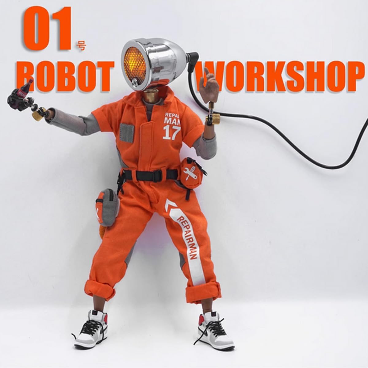 Mechanical Mecha 3D Metal Model Kit for Adults, Steampunk Robot Table Lamp Laser Cut Metal Robot Model Set, Desk Lamp Ornament Toy Decor Gift, Finished Version
