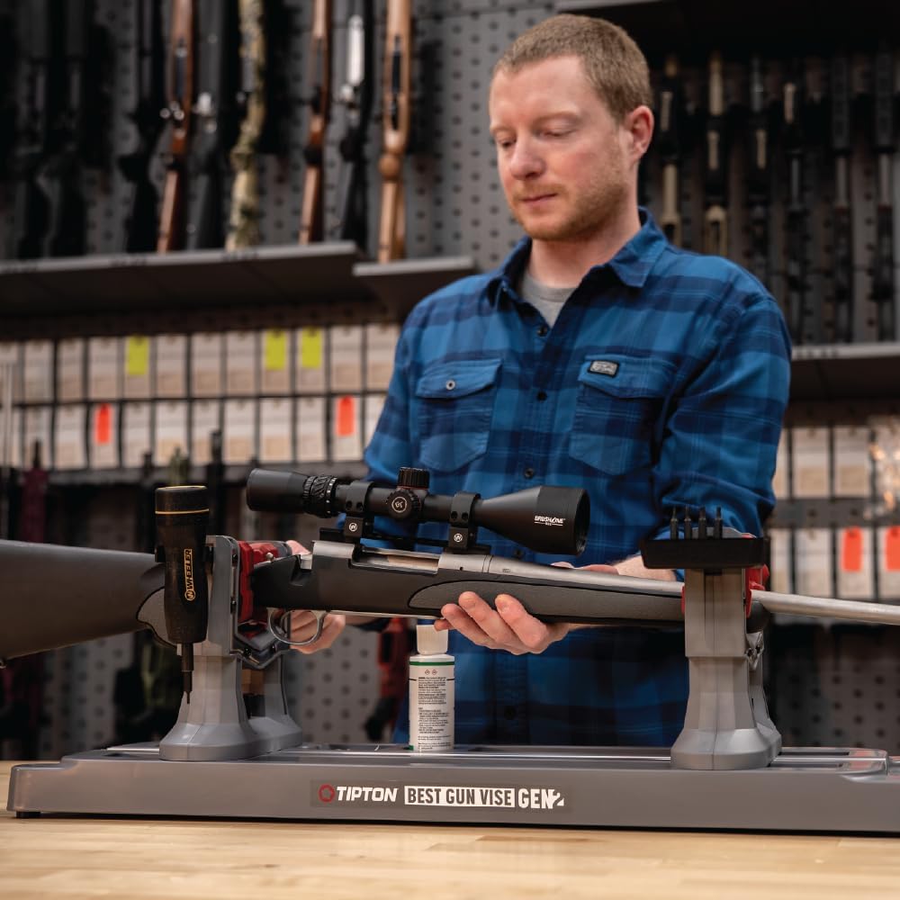 Tipton Best Gun Vise Gen 2 with 4 Mounting Positions, Adjustable Gun Clamps, Vise Mod Accessory Storage, For Gun Maintenance, Cleaning, and Gunsmithing