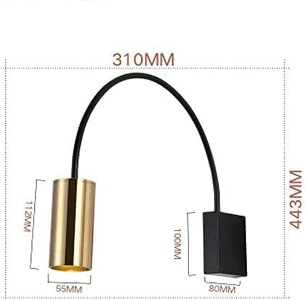 Wall Lamp Modern Wall Light d Tube Metal Shade Black Bedroom Bedside Lamp Headboard Spotlights Indoor Wall Wash Lamps for Living Room Study Stairs Decorative Lighting Fixture