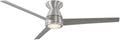 Tip Top Smart Indoor and Outdoor 3-Blade Flush Mount Ceiling Fan 52in Brushed Aluminum with 3500K LED Light Kit and Remote Control worksworks with Alexa and iOS or Android App