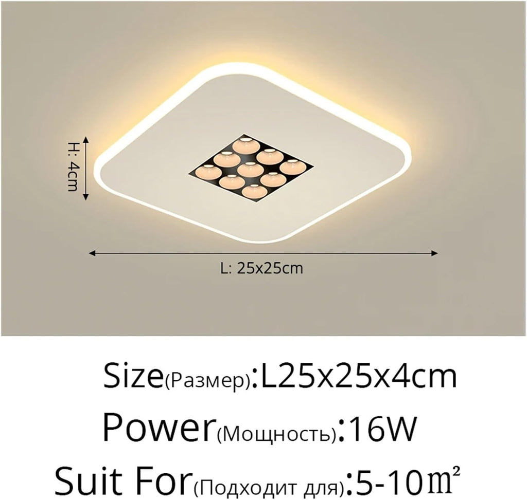 Modern Chandelier, Pendant Light Living Room Dining Bedroom Eye Protection Decorative with Spotlight Indoor Lighting(25 * 25cm)