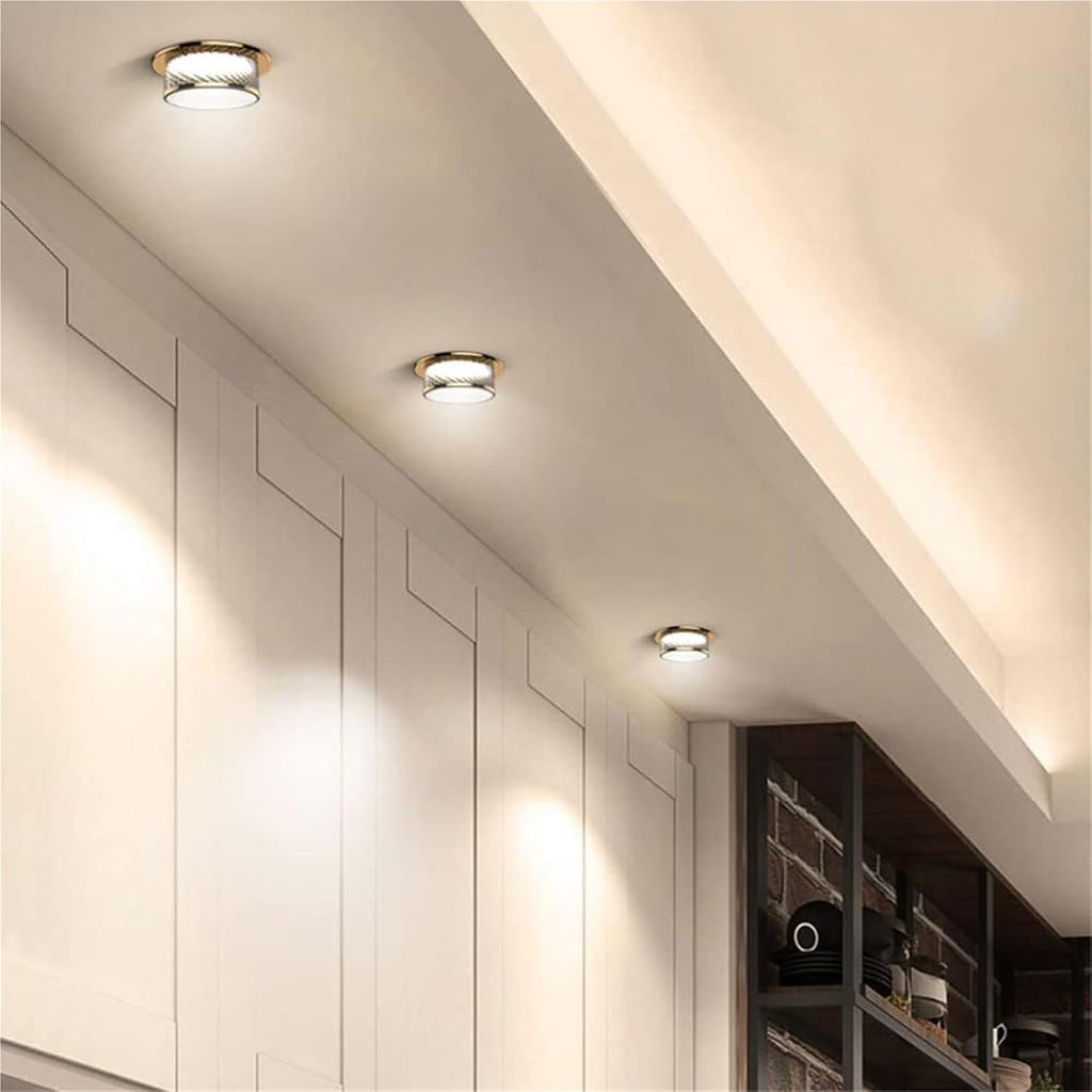 5 Pack Spiral Round Ceiling Downlights, 5W/7W/9W/12W Adjustable Color Temperature, d Decorative Indoor Spotlights for Bedroom Lighting (d 5W)