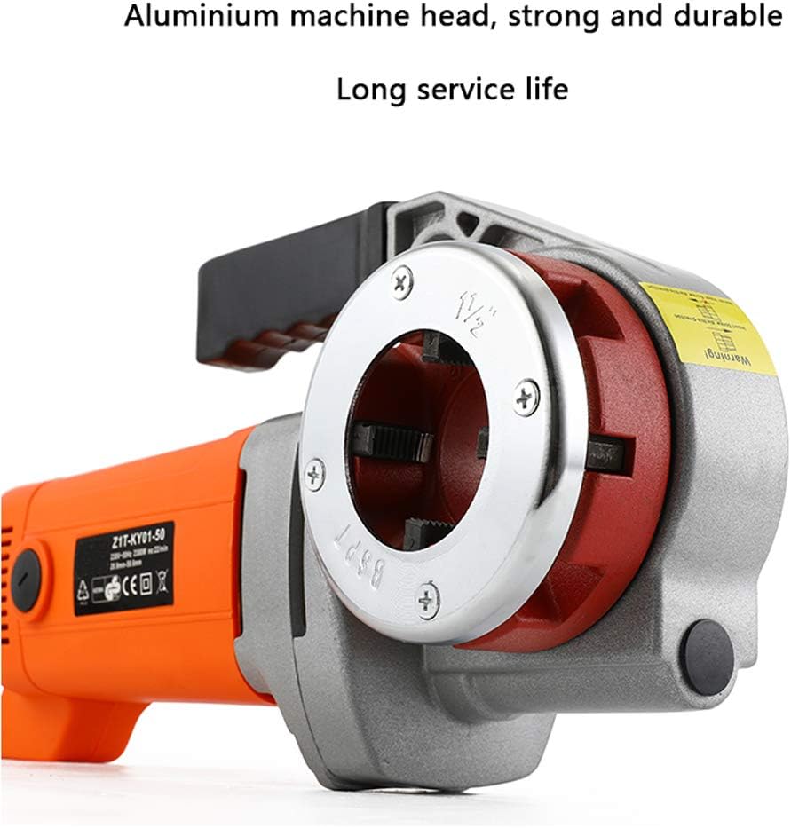 Portable Electric Pipe Threader Pipe Threading Machine with 6 Dies, 2300W Pipe Threading Tool for Galvanized Pipe Iron Pipe Threading 1/2' to 2' (110V)