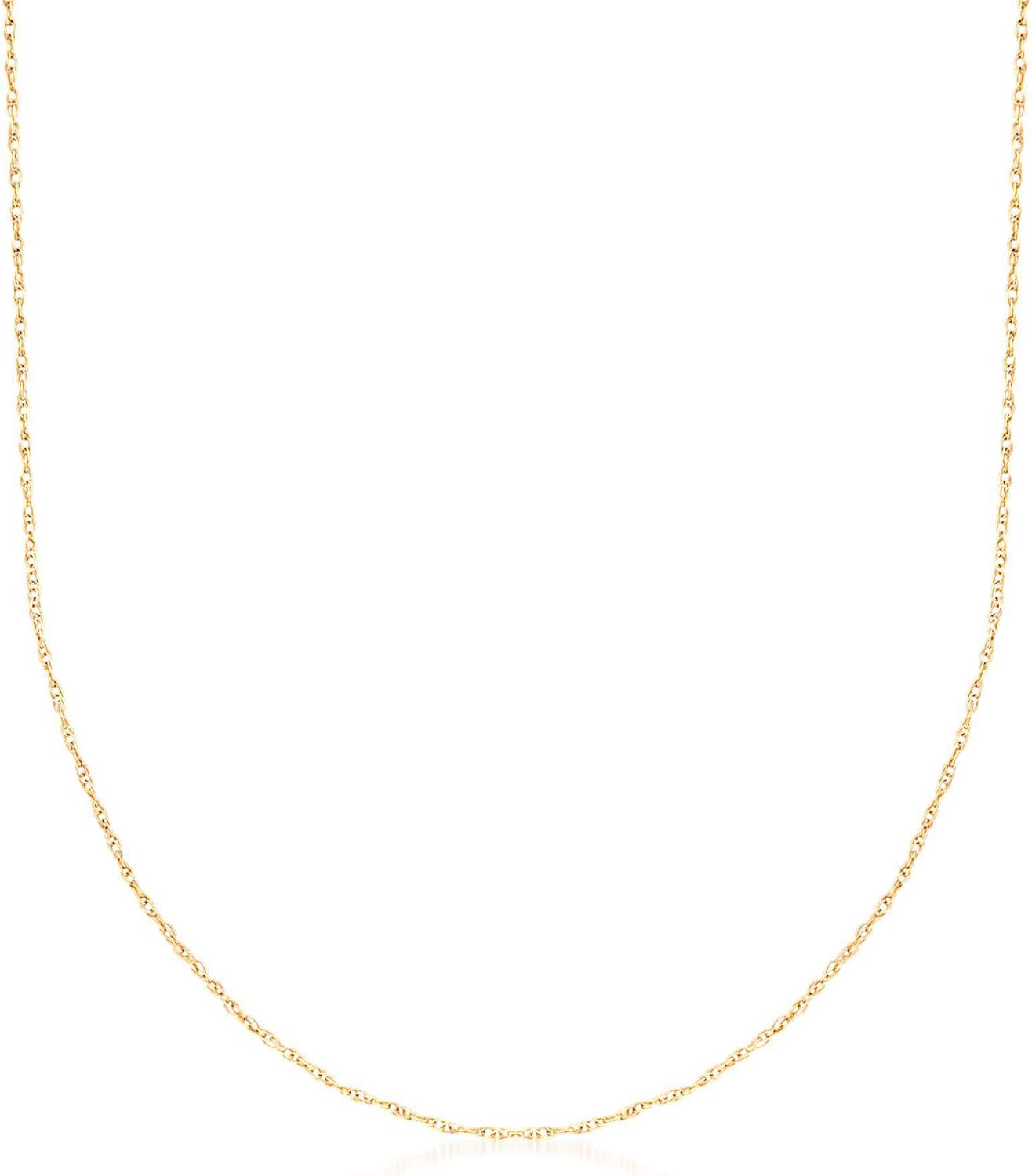 Ross-Simons 0.7mm 14kt Yellow Gold Rope-Chain Necklace