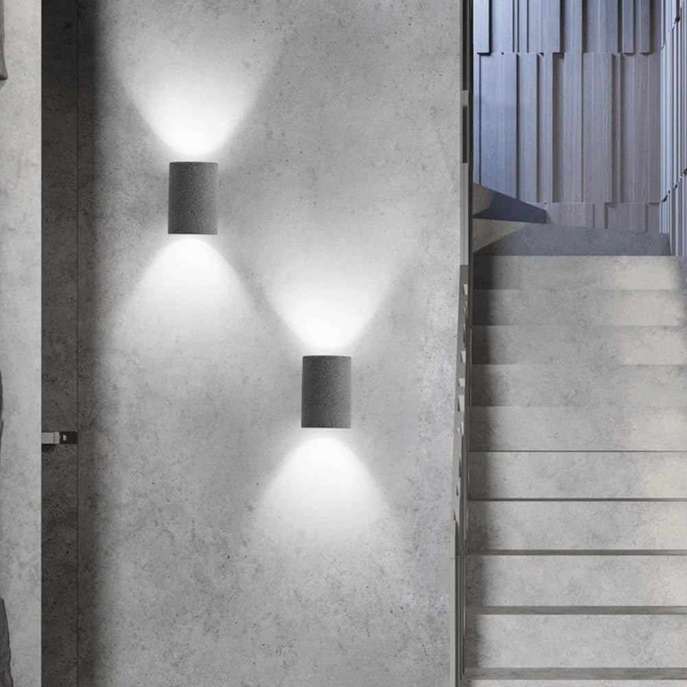 Wall Sconces Industrial Cylindrical Cement Wall Light MI-NI Up Down Wall Spotlights Indoor Wall Mounted Lighting Fixture Compatible with Living Room,Chandelier Oldsix-66
