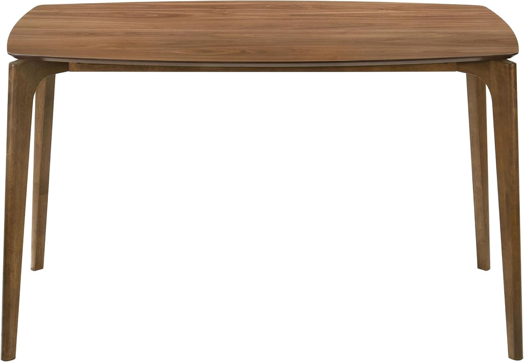 Furniture of America Alara Mid-Century Modern Solid Wood 59-inch Rectangular Dining Table with Clean Line and Organic Curve for Home Kitchen, Dinettes, Walnut
