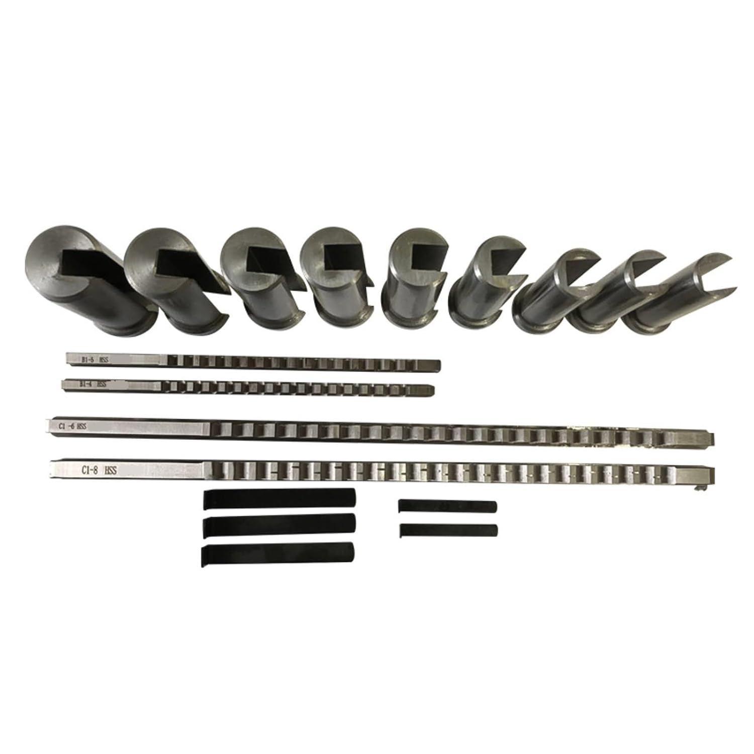 18pc HSS Metric Keyway Broach Cutter B C Push Type 4mm 5mm 6mm 8mm Bushing Sleeve Shim Cutting Tool Metalworking