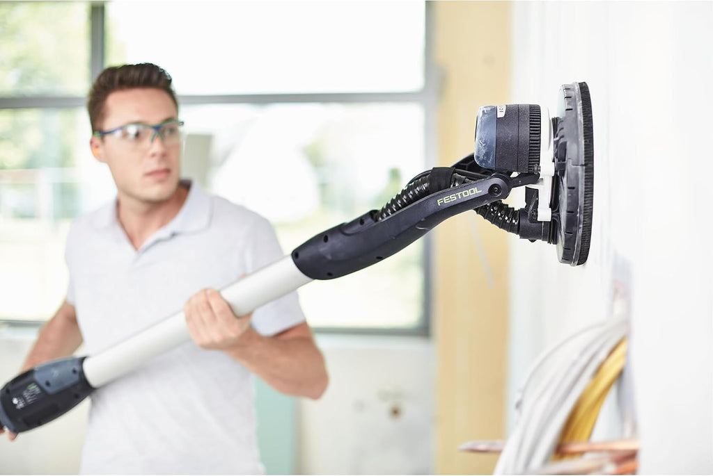 Festool 578408 PLANEX Easy LHS-E 225 EQ-CB Drywall Sander | Lightweight Brushless Long-Reach Wall & Ceiling Sander with Integrated Dust Extraction