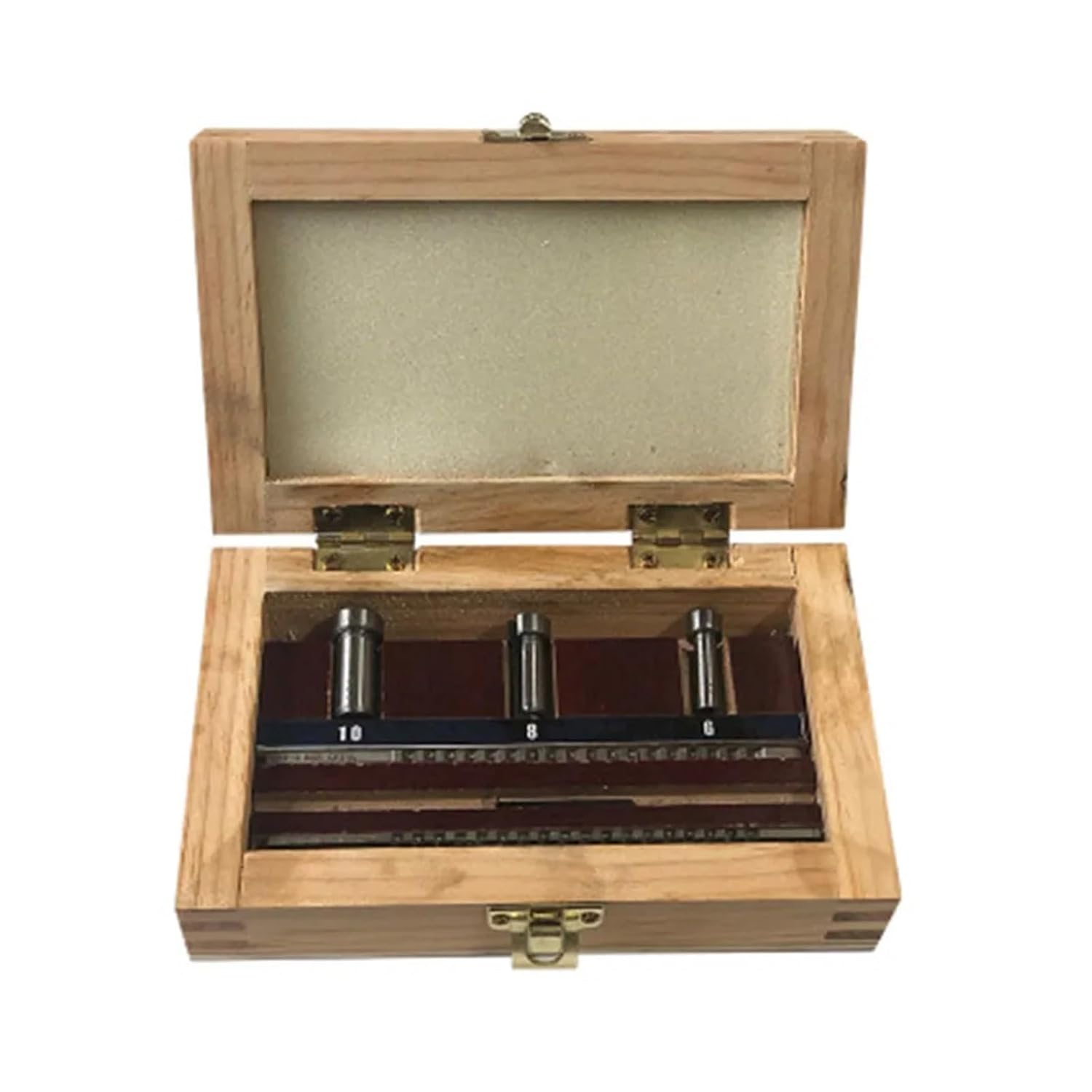 Keyway Broach Kit 6pcs Set HSS Keyway Broach Set Metric Sized 2mm 3mm A Push-Type Broaches 6/8/10 Collared Bushings with Shims CNC Cutting Tools